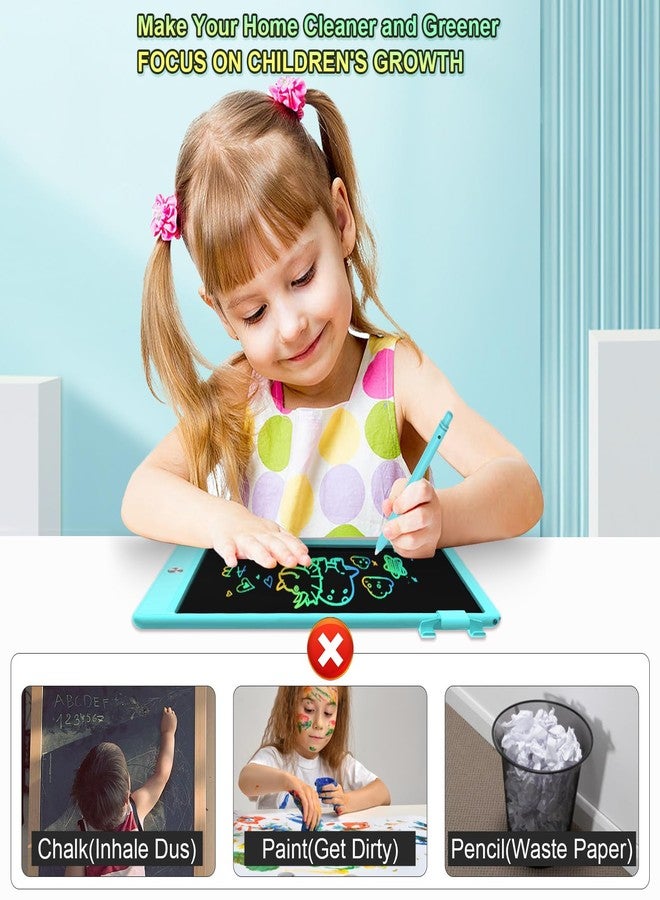 لوح كتابة بشاشة LCD مقاس 12.9 بوصة من CHAFEGY للأطفال، لوحة رسم ملونة للأطفال الصغار - لوحة رسم قابلة للمسح، لعبة تعليمية للأطفال من سن 3 إلى 8 سنوات - هدايا عيد الحب، عيد الميلاد، أعياد الميلاد (12.9 بوصة، أزرق) - Image 5